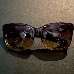 Purple Coach sunglasses